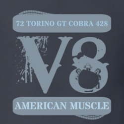 1972 Torino Cobra 428 American Muscle Car V8 T Shirt