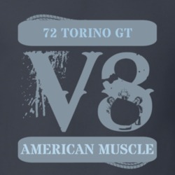 1972 Torino Gt American Muscle Car V8 T Shirt