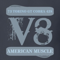 1973 Torino Cobra 428 American Muscle Car V8 T Shirt