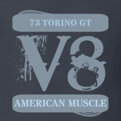1973 Torino Gt American Muscle Car V8 T Shirt