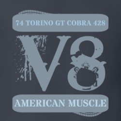 1974 Torino Cobra 428 American Muscle Car V8 T Shirt