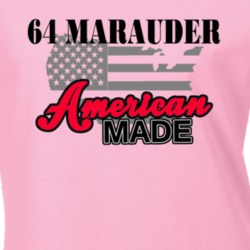 1964 Mercury Marauder American Made Custom Dark Graphic Ladies Pink T 