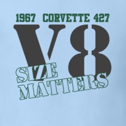 1967 Chevrolet Corvette Size Matters Faded Look T Shirt