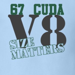 1967 Plymouth Barracuda Size Matters Faded Look T Shirt
