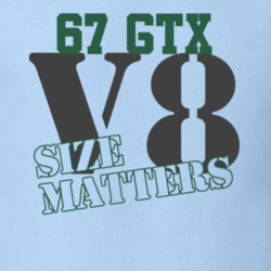 1967 Plymouth GTX Size Matters Faded Look T Shirt