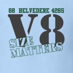 1968 Plymouth Belvedere 426S Size Matters Faded Look T Shirt
