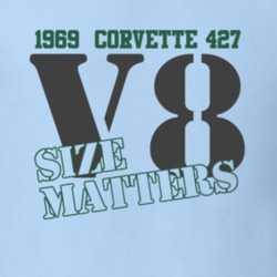 1969 Chevrolet Corvette Size Matters Faded Look T Shirt