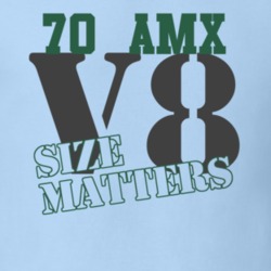 1970 AMC AMX Size Matters Faded Look T Shirt