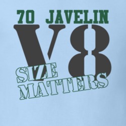 1970 AMC Javelin Size Matters Faded Look T Shirt