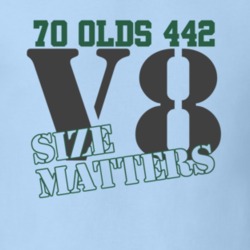 1970 Oldsmobile 442 Size Matters Faded Look T Shirt
