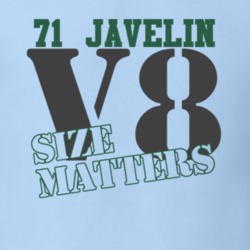 1971 AMC Javelin Size Matters Faded Look T Shirt