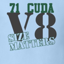 1971 Plymouth Barracuda Size Matters Faded Look T Shirt