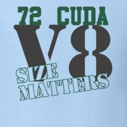 1972 Plymouth Barracuda Size Matters Faded Look T Shirt