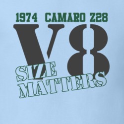1974 Chevy Camaro Z28 Size Matters Faded Look T Shirt
