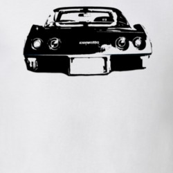 1974 Chevrolet Corvette Convertable Rear View Black Graphic Light Shir