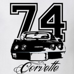 1974 Chevrolet Corvette Convertable Rear View Year Model Name Black Gr