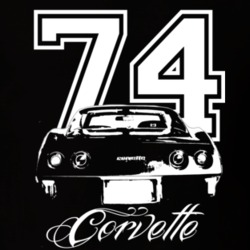 1974 Chevrolet Corvette Convertable Rear View Year Model Name White Gr