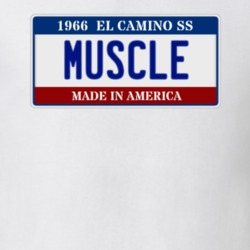 1966 Chevrolet El Camino SS Muscle Car License Plate T Shirt