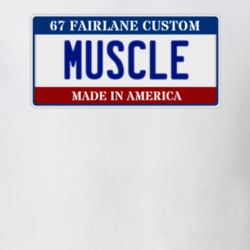 1967 Fairlane Muscle Car License Plate T Shirt