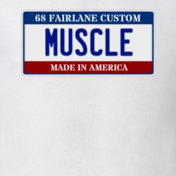 1968 Fairlane Muscle Car License Plate T Shirt