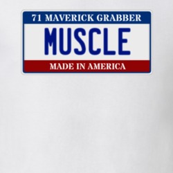 1971 Maverick Grabber Muscle Car License Plate T Shirt