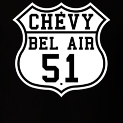 Highway Route 1951 Chevy Bel Air Classic Car T Shirt