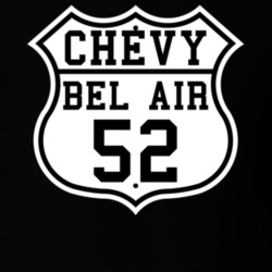 Highway Route 1952 Chevy Bel Air Classic Car T Shirt