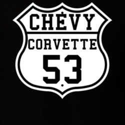 Highway Route 1953 Chevrolet Corvette Classic Car T Shirt