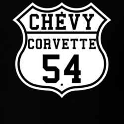 Highway Route 1954 Chevrolet Corvette Classic Car T Shirt