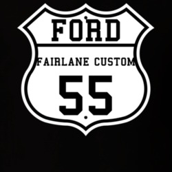 Highway Route 1955 Fairlane Classic Car T Shirt