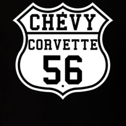 Highway Route 1956 Chevrolet Corvette Classic Car T Shirt