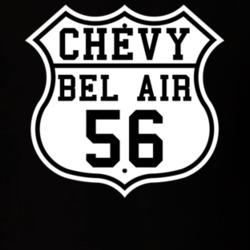 Highway Route 1956 Chevy Bel Air Classic Car T Shirt