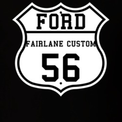 Highway Route 1956 Fairlane Classic Car T Shirt