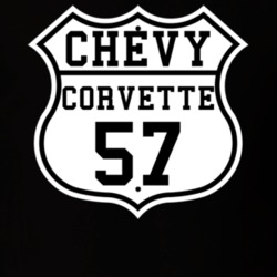 Highway Route 1957 Chevrolet Corvette Classic Car T Shirt