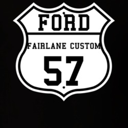 Highway Route 1957 Fairlane Classic Car T Shirt