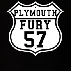 Highway Route 1957 Plymouth Fury Classic Car T Shirt