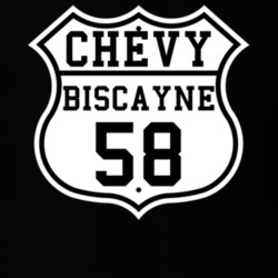 Highway Route 1958 Chevy Biscayne Classic Car T Shirt