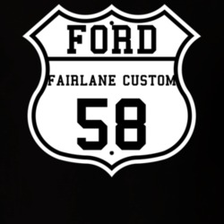 Highway Route 1958 Fairlane Classic Car T Shirt