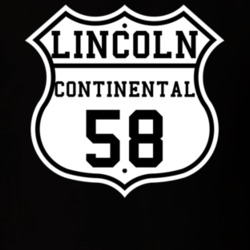 Highway Route 1958 Lincoln Continental Classic Car T Shirt