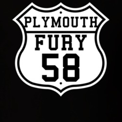 Highway Route 1958 Plymouth Fury Classic Car T Shirt