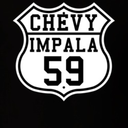 Highway Route 1959 Chevrolet Impala Classic Car T Shirt