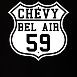 Highway Route 1959 Chevy Bel Air Classic Car T Shirt