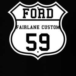 Highway Route 1959 Fairlane Classic Car T Shirt