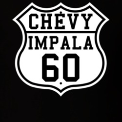 Highway Route 1960 Chevrolet Impala Classic Car T Shirt