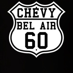 Highway Route 1960 Chevy Bel Air Classic Car T Shirt