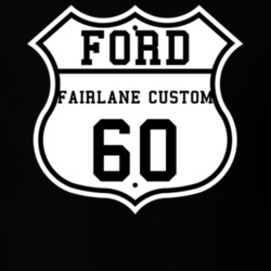 Highway Route 1960 Fairlane Classic Car T Shirt