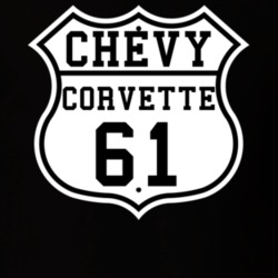 Highway Route 1961 Chevrolet Corvette Classic Car T Shirt