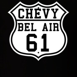 Highway Route 1961 Chevy Bel Air Classic Car T Shirt