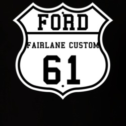 Highway Route 1961 Fairlane Classic Car T Shirt