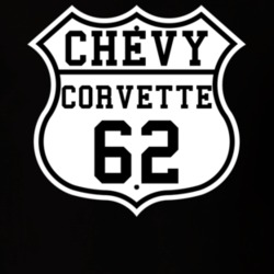 Highway Route 1962 Chevrolet Corvette Classic Car T Shirt